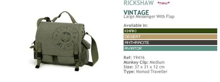 Kipling : Rickshaw Bag